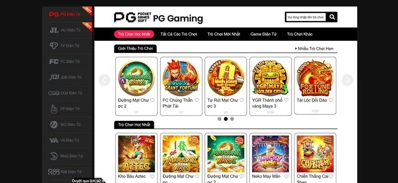 Giao diện cổng game nổ hũ đẹp mắt